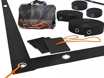 Heavy Duty Beach Volleyball Lines Set Portable 2 Inch Webbing Sand Anchors • $51.94