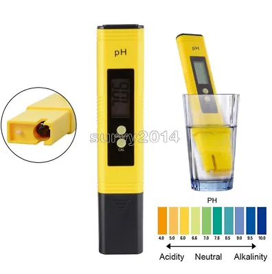 £5.81 • Buy PH Meter Tester Aquarium Pool Water Urine Wine LCD Pen Monitor Protable Digital