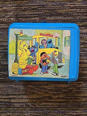 Vintage 1980’s Blue Sesame Street Lunch Box By Aladdin • $23.99