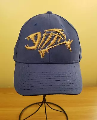 G Loomis Fear No Fish Mens Cotton Adjustable Hat Navy Blue W/gold Fish Skeleton • $16.99