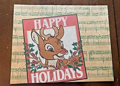 Vintage RUDOLPH RED NOSE REINDEER MONTGOMERY WARD Christmas Folding Gift Box NEW • $16