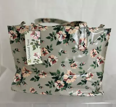 BNWT National Trust Oilcloth Bag Zip Fastening Floral Pattern • £13