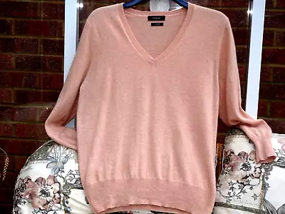 Marks And Spencer  Soft Apricot 100% Cashmere V Neck  Jumper • £22.95