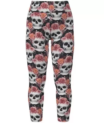 £17.52 • Buy NWT LuLaRoe OS One Size Leggings Rose Skeleton Print