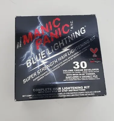 New Manic Panic Blue Lightning Hair Bleach Kit 30 Volume With Mega Blue Powder • $8