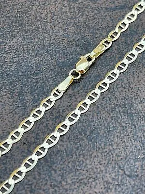 Real Solid 14k Gold Mariner Link Chain 3mm Necklace Men's Ladies' 16-24  Hip Hop • $250.19