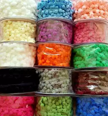 £1 • Buy Mini Small Baby  Pom Pom Trim Bobble 10mm Craft Fringe Cushion Blanket Scarf 