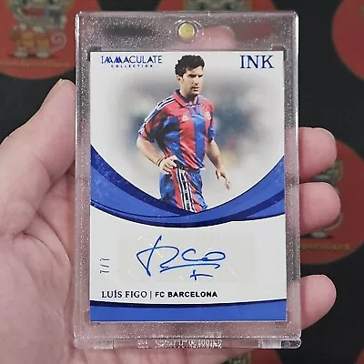 2018ิ Panini​ Immaculate​ Soccer​ Luis Figo BLUE INK 7/7 (Jersey​ No.) • $399