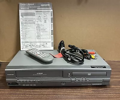 Magnavox MWD2205 DVD Player VCR Player Recorder Combo W/ Remote - Tested Works! • $69.99