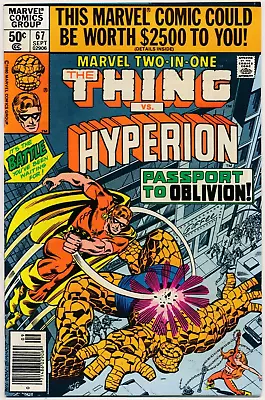 Marvel Two-In-One (Marvel 1974 Series) #67 NM Thing And Hyperion • $9.49