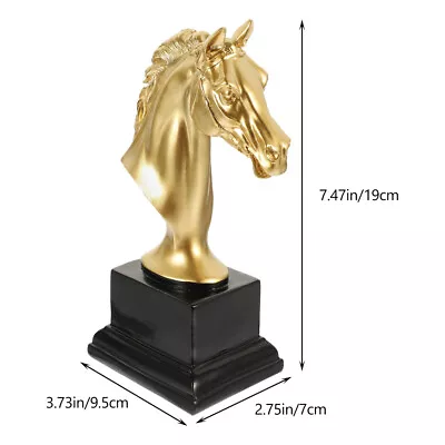  Table Adornment Horse Head Sculpture Animal Craft Statue Office Household • £21.49