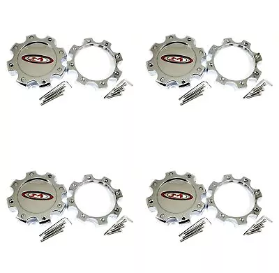 4 Moto Metal Chrome Wheel Center Hub Caps For 8x6.5 8x165.1 8x170 MO963 MO955 • $116