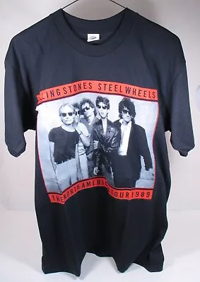 Unworn/unwashed! 1989 ROLLING STONES STEEL WHEELS Concert T-Shirt. Lg 5050 • $65