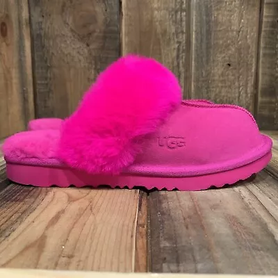 New Ugg Cozy Ii Rockin Rose Pink Suede Wool Slipper Shoe Youth 4 Fits Womens 6 • $63