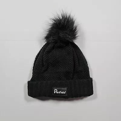 £10.19 • Buy Penfield Womens Bobble Beanie Black Waffle Knit