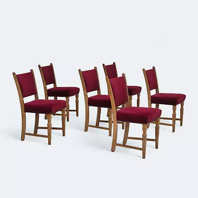 1970s Set Of 6 Danish Dinning Chairs Very Good Condition Oak Wood. • £1084.73