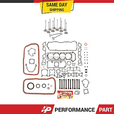 Full Gasket Set Intake Exhaust Valves Fit 90-92 Nissan Axxess Stanza 2.4L KA24E • $130.99