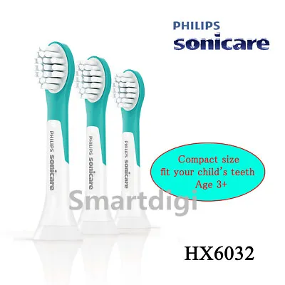 $46.75 • Buy 3pcs Philips Sonicare For Kids Compact Sonic Toothbrush Heads HX6032 W/o Box