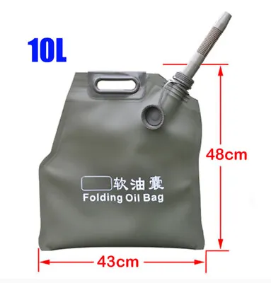 10L Portable Car Motor Fuel Tank Oil Storage Bucket Can Soft Bladder Petrol Cans • $72.98