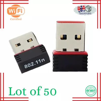 Lot Of 50 Mini USB WiFi WLAN Wireless Network Adapter 802.11 Dongle RTL8188 WIN • $84.49