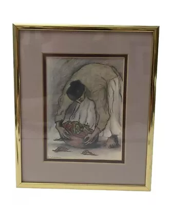 R C. Gorman Native American Lithograph Art 6.5  X 8  Framed & Signed  • $29.95