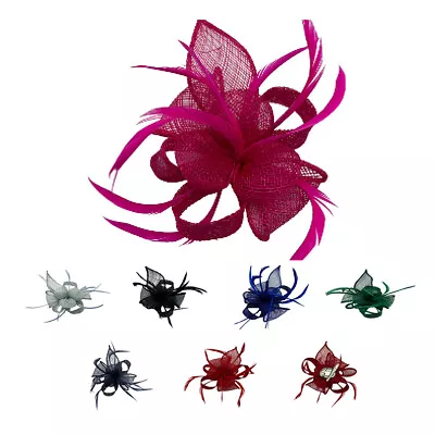 £10.85 • Buy Small Feather Flower Hair Hat Fascinator Clip Pin Party Wedding Royal Ascot Race
