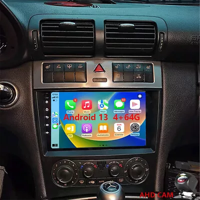 4+64G Android 13 For Mercedes-Benz C CLK CLC G-Class W203 W209 Carplay Car Radio • $188.99