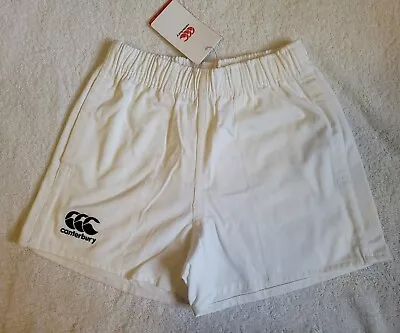 Canterbury Boys White Cotton Shorts Age 9-1 BNWT Rugby  • £9.99