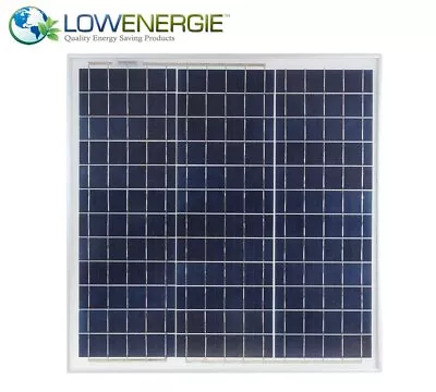 40w Lowenergie Solar Panel Poly-Crystalline PV Photo-voltaic Boat Caravan Home • £27.99
