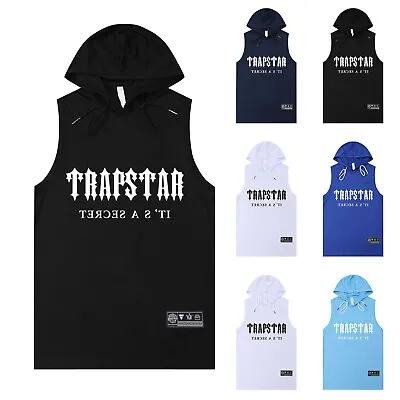 Trapstar Pullover Vest Sleeveless Casual Hoodie Hooded Tank Tops Muscle T-Shirt • £14.94