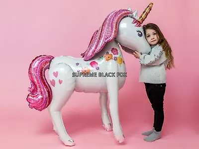 46  Tall Unicorn Airwalker Jumbo Giant Foil Balloon Birthday Wedding Party Decor • $12.99