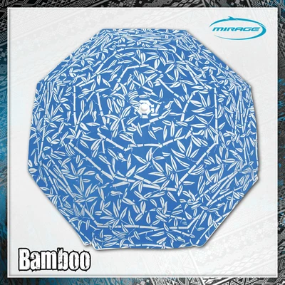$36.99 • Buy MIRAGE Portable 1.8M Beach Umbrella Sun Shade Shelter Outdoor Camping Blue Bambo