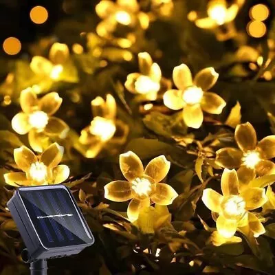 Upgraded Solar Strip Flower Light Sakura LED Outdoor Garden Decor Lights 8 Modes • $12.99