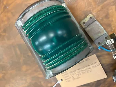 Perko Vintage Bronze Navigation Light Green Lens W/ Mounting Bracket • $124.95