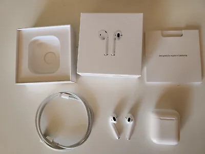 $50 • Buy Apple AirPods 2nd Generation With Charging Case, Cable, Box And Inserts - White