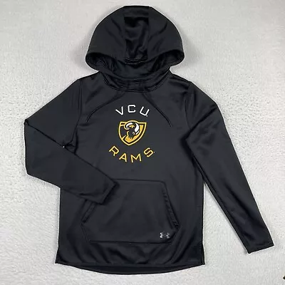 VCU Rams Womens Sweatshirt Medium Loose Black Under Armour Pullover Hoodie • $24