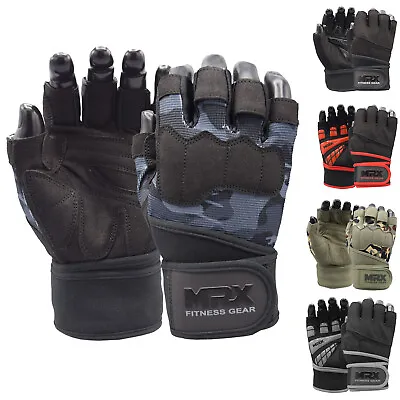 Weight Lifting Gym Glove Workout For Men Wrist Support Lifting Exercise Gloves • $15.99