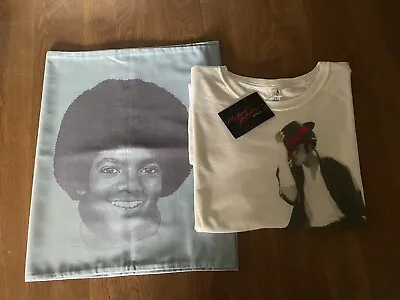 Very Rare Michael Jackson Pillowcase (1972) Used & Aeg Live Tshirt (2009) New. • $63.15