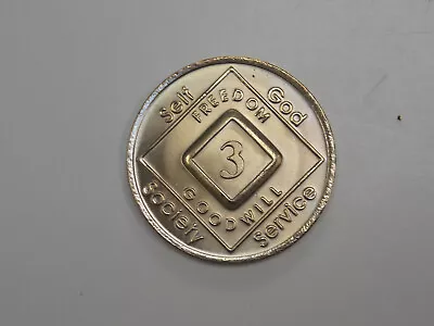 Narcotics Anonymous NA Medallion Chip Coin Token 3 Years  NAWS 1991 • $6.79