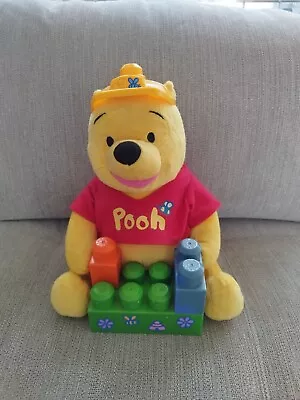 Disney Winnie The Pooh Mega Bloks Build Soft Toy Plush Decoration RARE AMERICAN! • £9.99