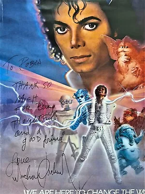 Michael Jackson 100% Original Autograph 1986 Captain Eo Signed Promo Poster Coa • $1495