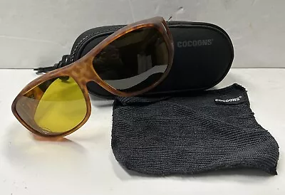 NEW Cocoons Flex2Fit C307Y Pilot Tortoise Sunglasses Yellow Lenses Size Large • $63.24