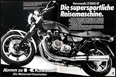 Kawasaki Z 1000 ST Original 1980 Advertising Double Page • £4.80