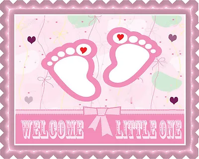 Pink Baby Feet Foot - Edible Cake Topper OR Cupcake Topper Decor • $16.95