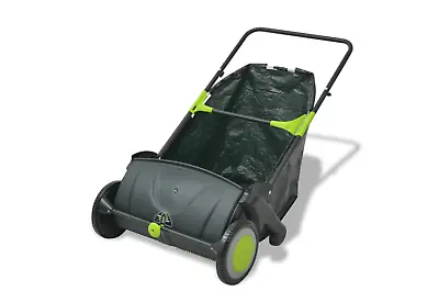 VidaXL Lawn Sweeper 103 L Collect Grass Leaves Manual Adjust With Collection Bag • £102.99