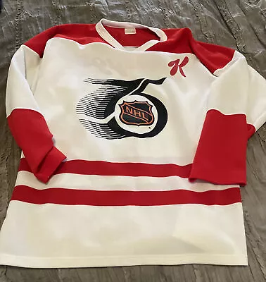 Vintage NHL 75th Anniversary Kellogg's Hockey Jersey Athletic Knit Size Large • $33.99