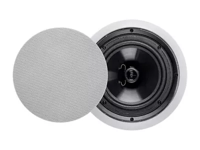 Monoprice 2-Way Polypropylene Ceiling Speakers - 8in (Pair) W/ Paintable Grille • $59.99