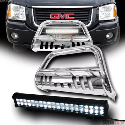 Chrome Hd Bull Bar Bumper Guard+120W CREE LED Light For 02-09 Trailblazer/Envoy • $229