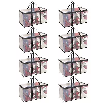 Heavy Duty Moving Bags 8 Pack Storage Bags 93L Clear Moving Supplies For Spac... • $33.10