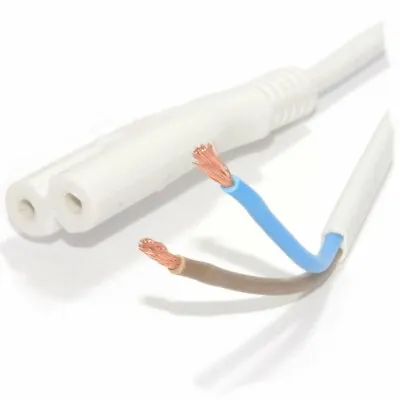 £2.49 • Buy Iec C7 Figure 8 Type Plug To Bare Open Ends Ac Cable Rewireable Mains Power Lead